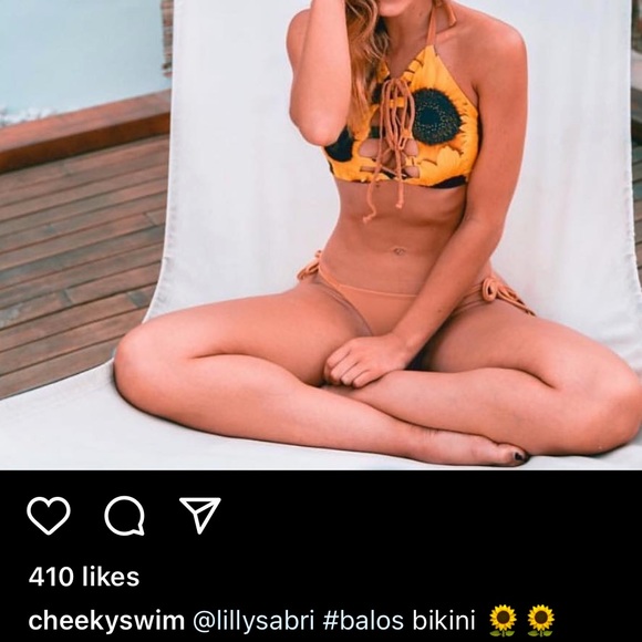 Sunflower halter bikini top by Cheeky Swim Bikinis - Picture 5 of 5